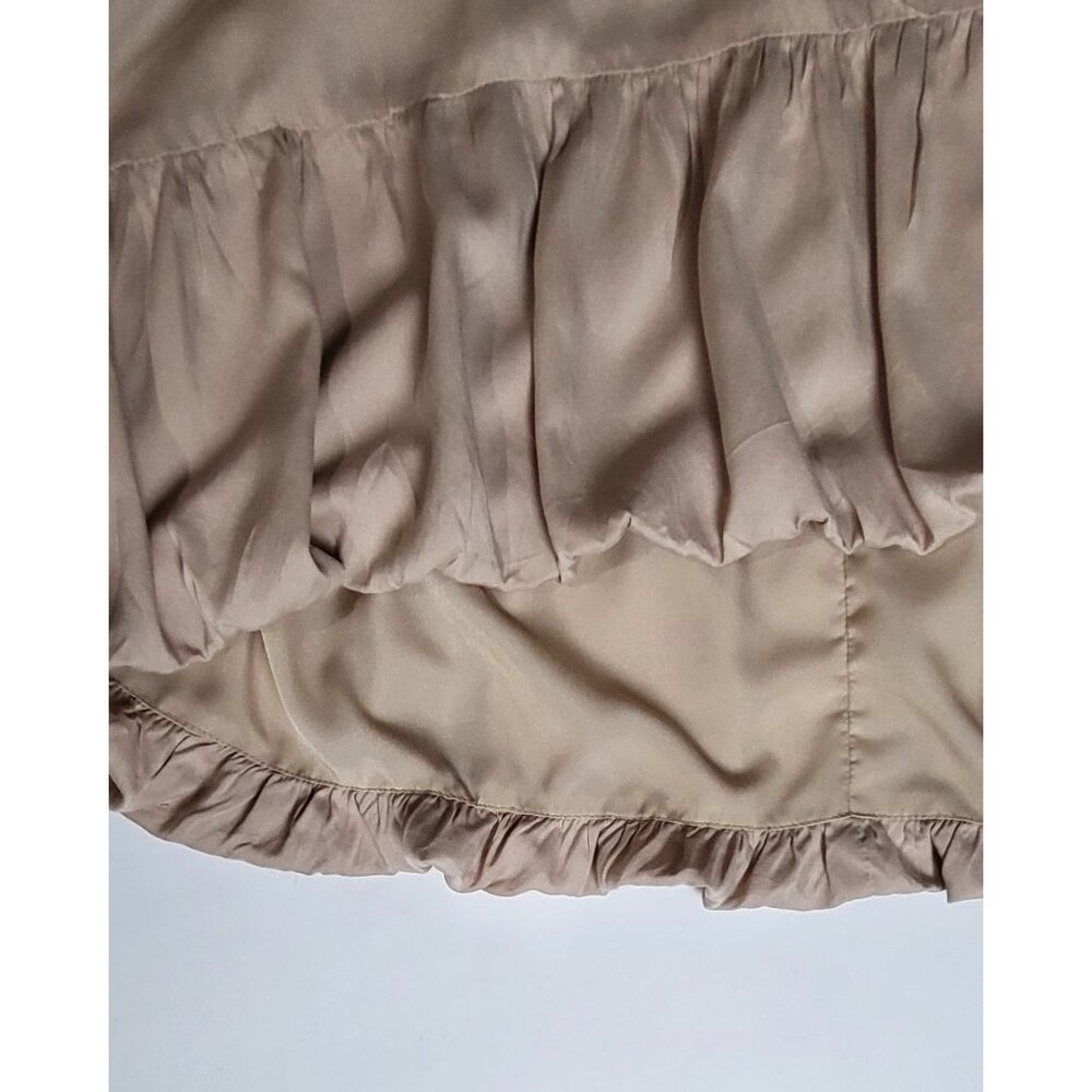 Pinch Womens Blush Pink Ruffled Long Sleeve Peasant Dress Top Size M - Picture 6 of 9